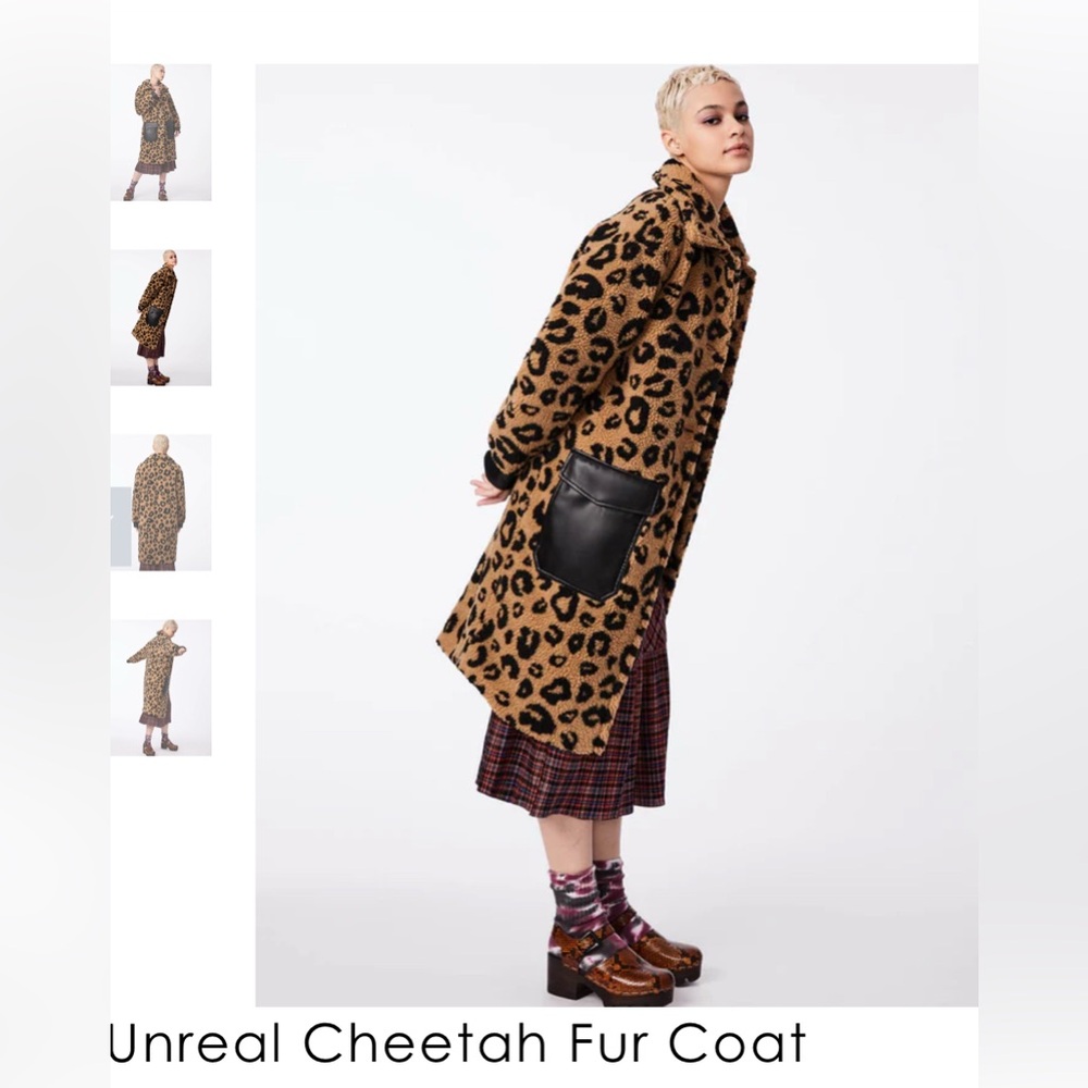 Cheetah Teddy Jacket - Brown